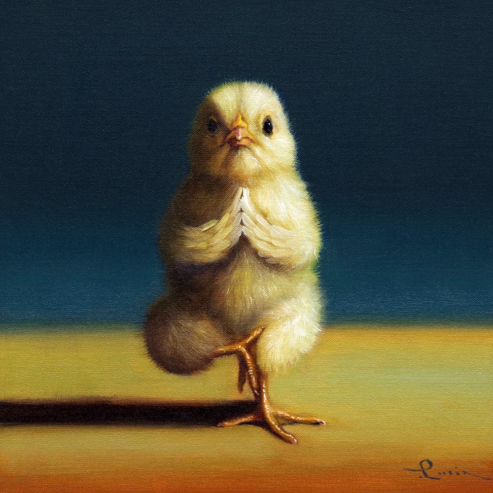 Yoga Chick Tree Pose art print by Lucia Heffernan for $57.95 CAD