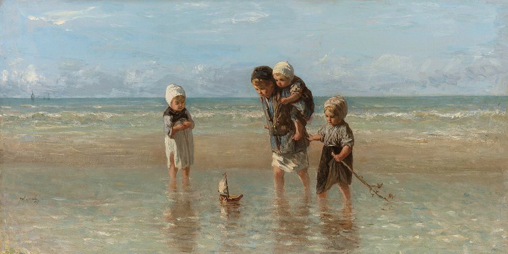 Children of the Sea-1872 art print by Jozef Israels for $57.95 CAD