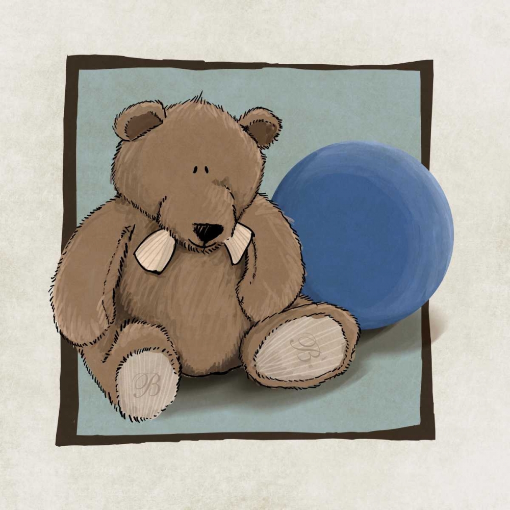 Teddy Bear and Ball art print by GraphINC for $57.95 CAD