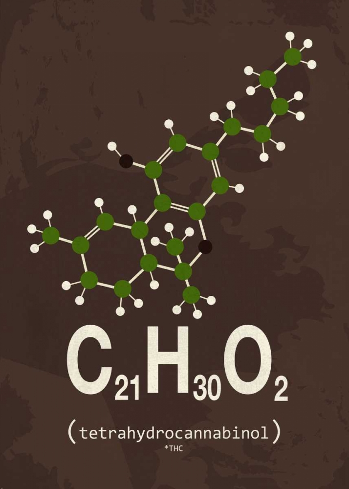Molecule THC art print by TypeLike for $57.95 CAD