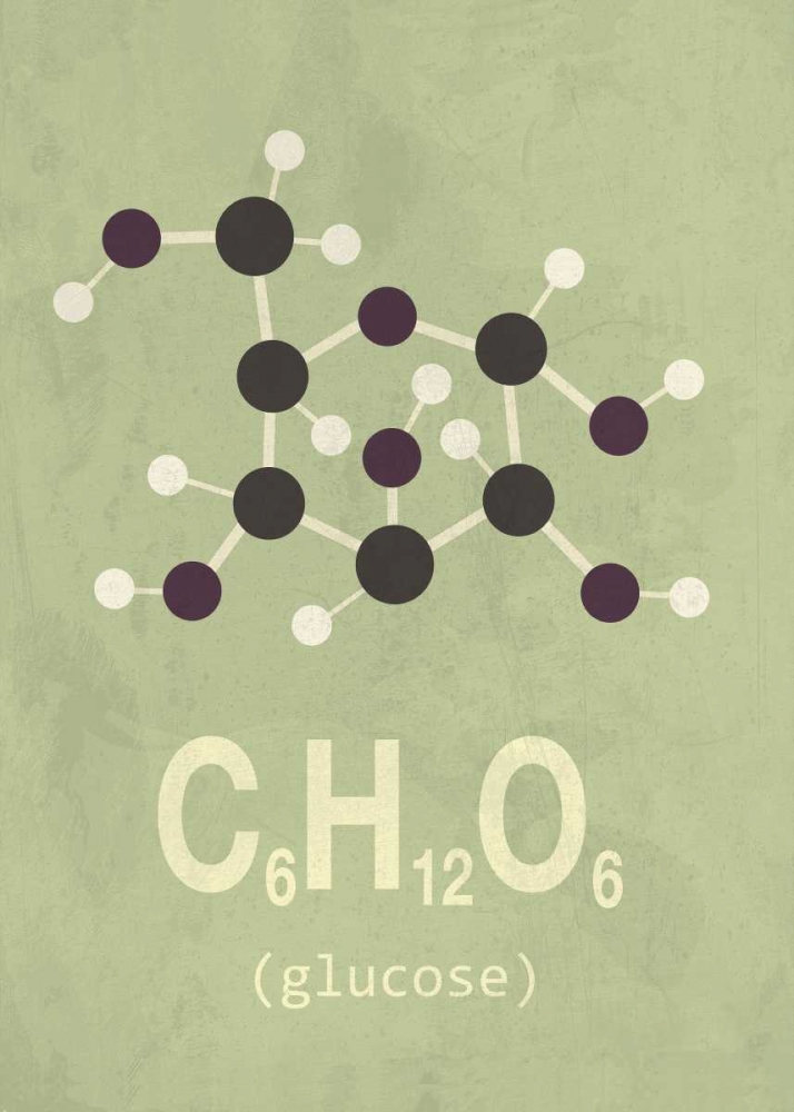 Molecule Glucose art print by TypeLike for $57.95 CAD