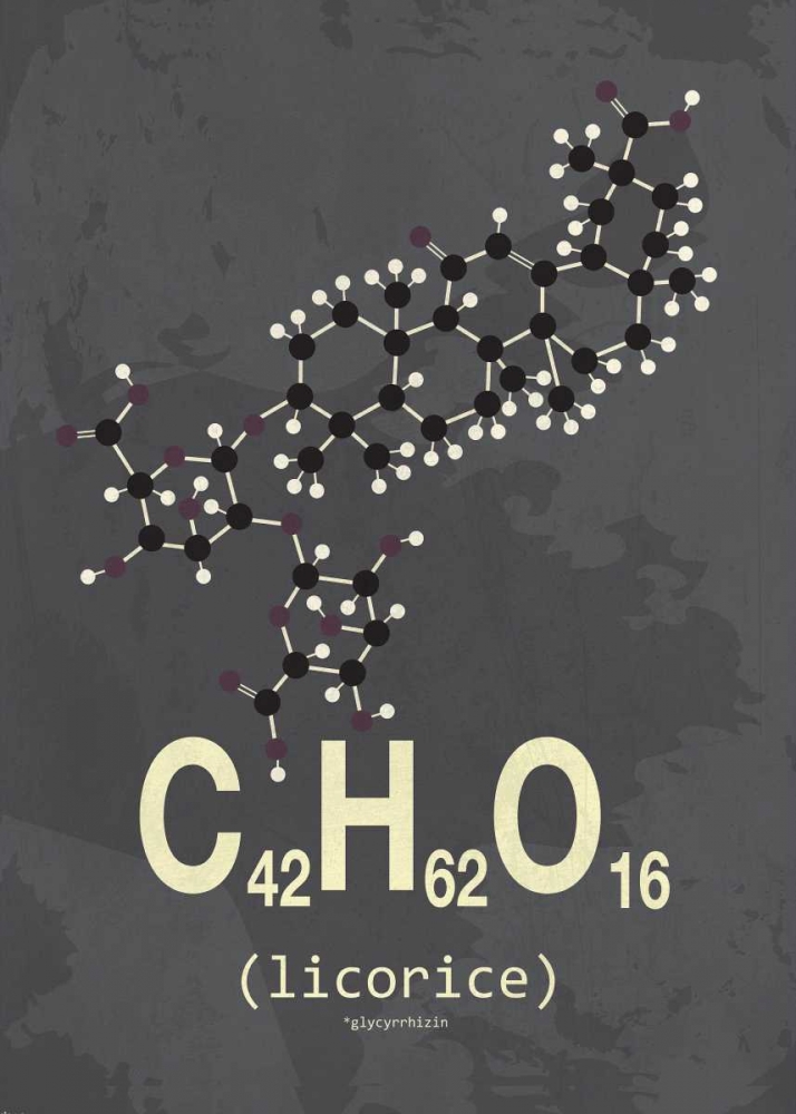 Molecule Licorice art print by TypeLike for $57.95 CAD