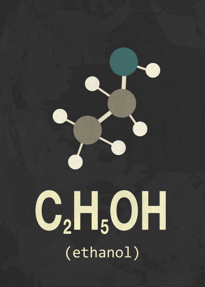 Molecule Ethanol art print by TypeLike for $57.95 CAD