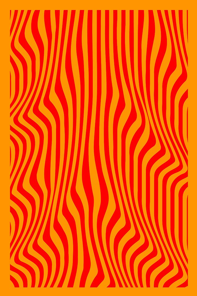 Orange Wavy Lines art print by Incado for $57.95 CAD