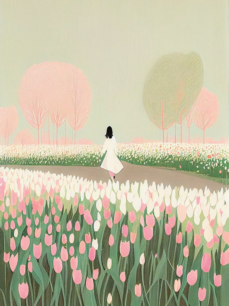 Strolling Through the Tulips art print by Incado for $57.95 CAD