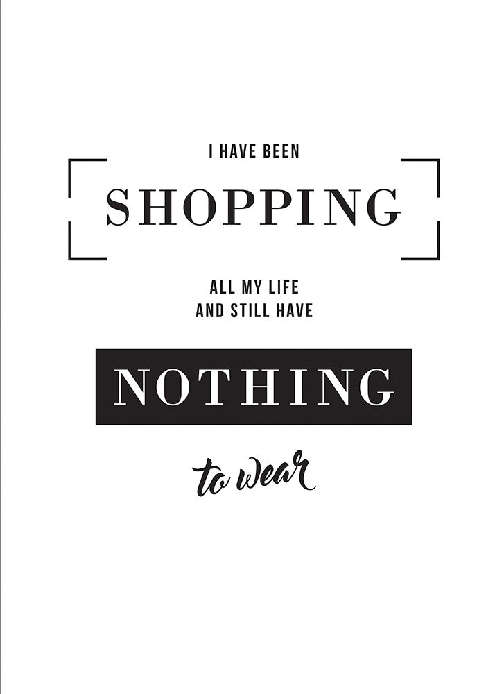 Shopping art print by TypeLike for $57.95 CAD