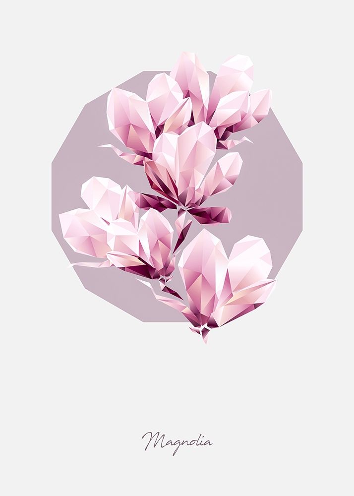 Poly Magnolia art print by GeoMania for $57.95 CAD