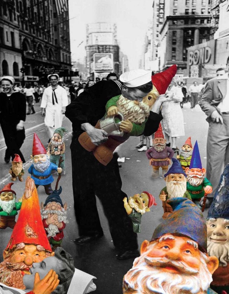 Garden Gnomes - VJ Day art print by Barry Kite for $57.95 CAD