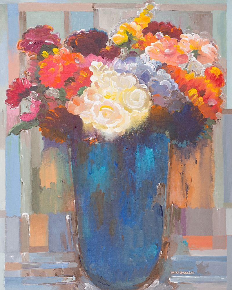 Flowers in a Blue Vase art print by Hooshang Khorasani for $57.95 CAD