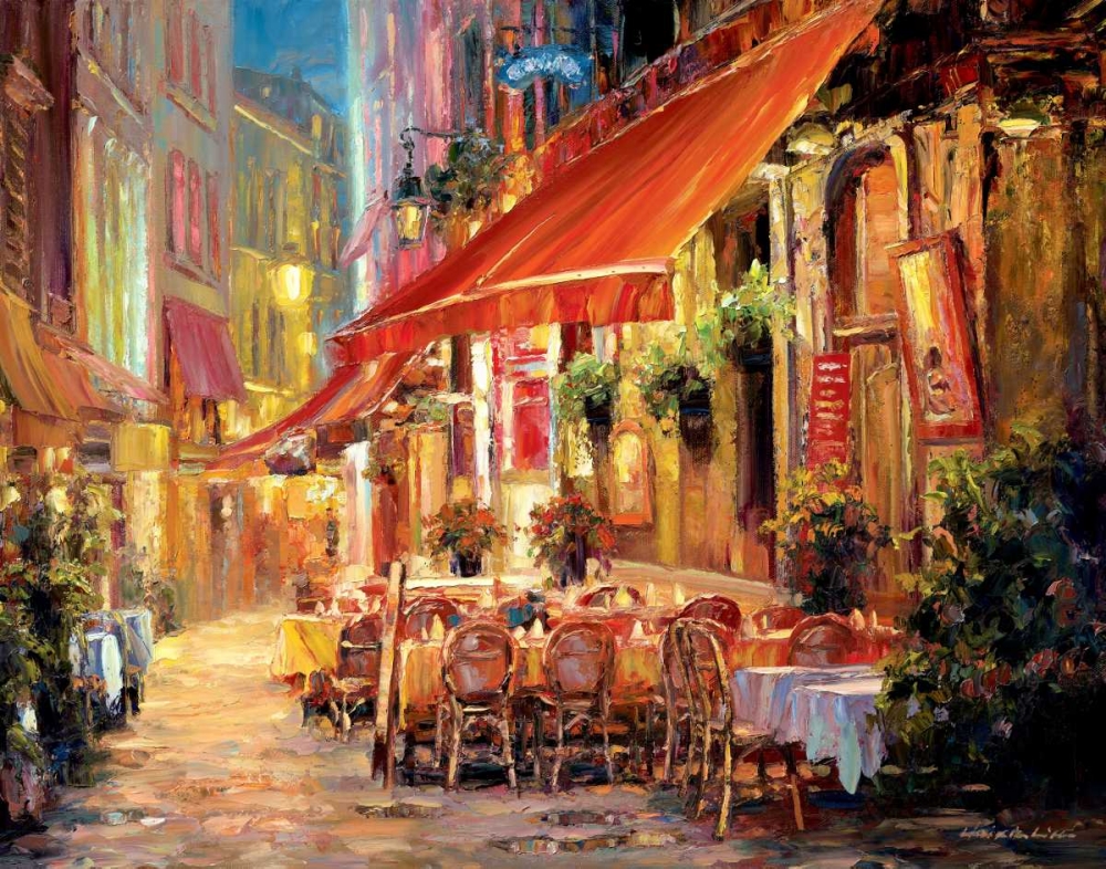 Cafe in Light art print by Haixia Liu for $57.95 CAD