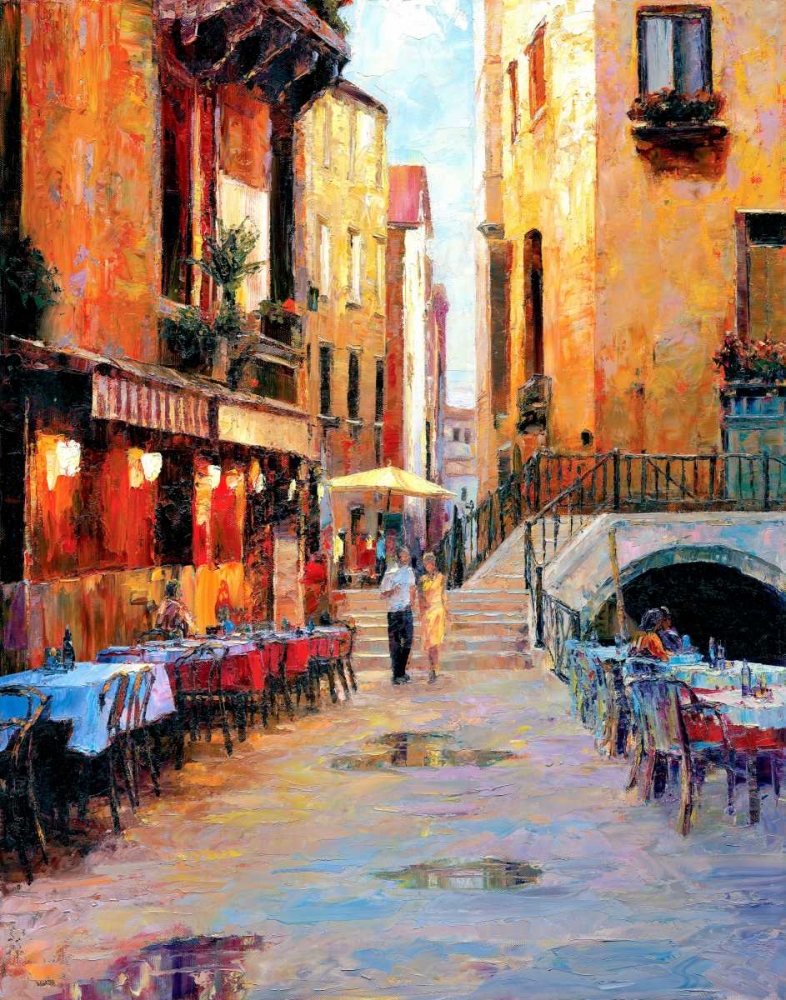 Street Cafe after Rain art print by Haixia Liu for $57.95 CAD