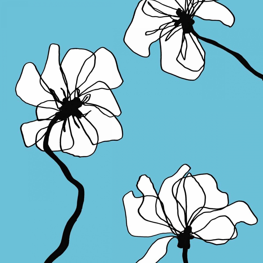 Flowers in Blue 2 art print by Mette Loeber for $57.95 CAD
