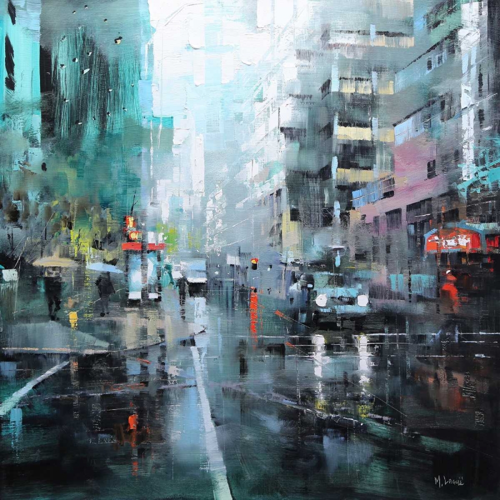 Montreal Turquoise Rain art print by Mark Lague for $57.95 CAD