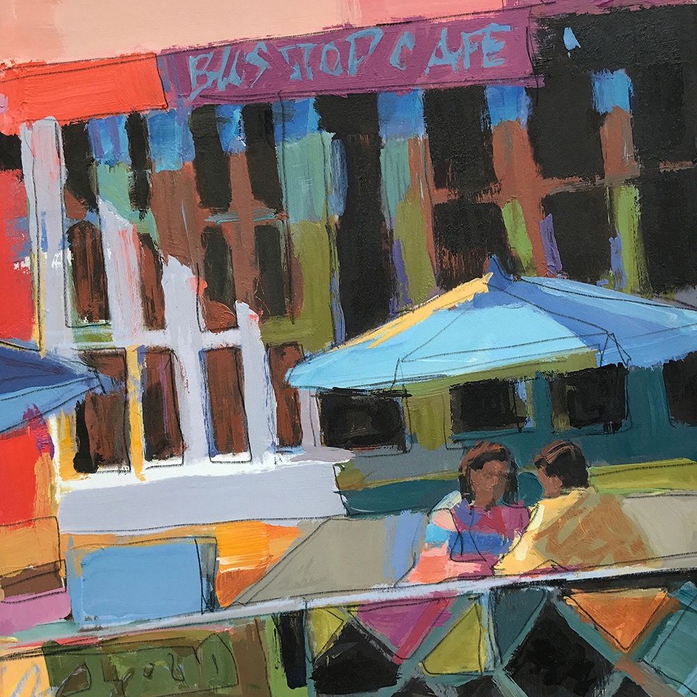 Bus Stop Cafe art print by Patti Mollica for $57.95 CAD