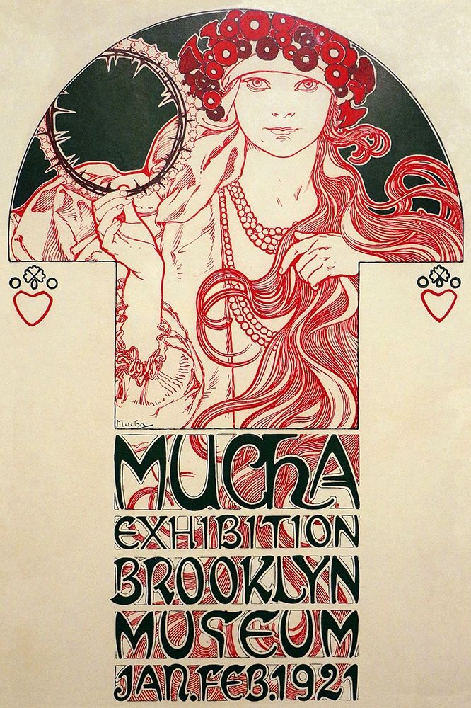 Mucha Exhibition, Brooklyn Museum, 1920 art print by Alphonse Mucha for $57.95 CAD