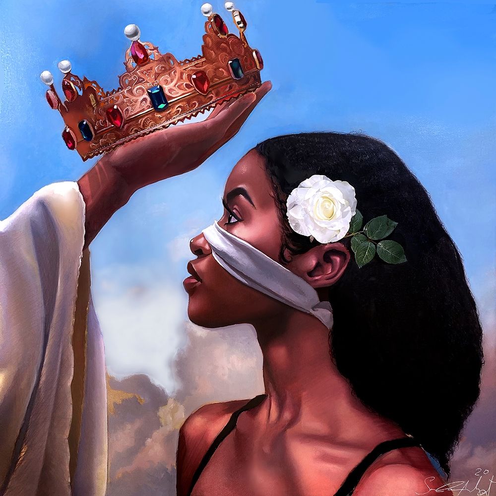 Crown Me Lord â€“ Woman art print by Salaam Muhammad for $57.95 CAD