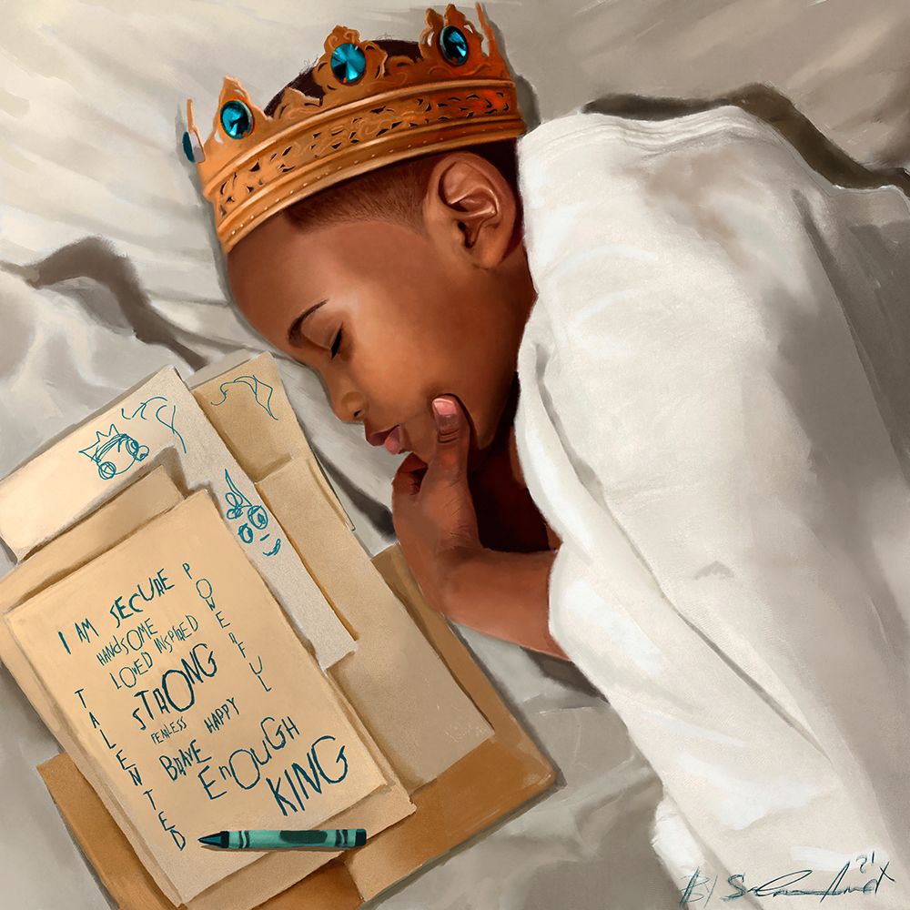 Even When Im Sleeping - Boy art print by Salaam Muhammad for $57.95 CAD