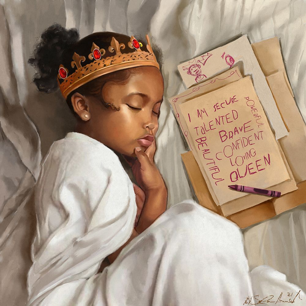 Even When Im Sleeping - Girl art print by Salaam Muhammad for $57.95 CAD