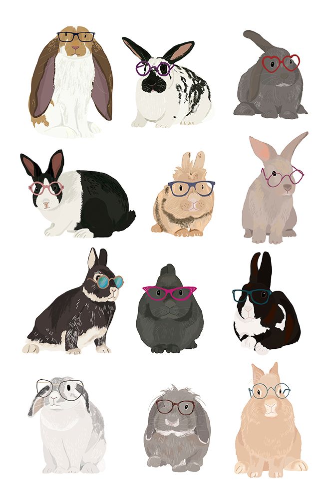 Rabbit Family art print by Hanna Melin for $57.95 CAD