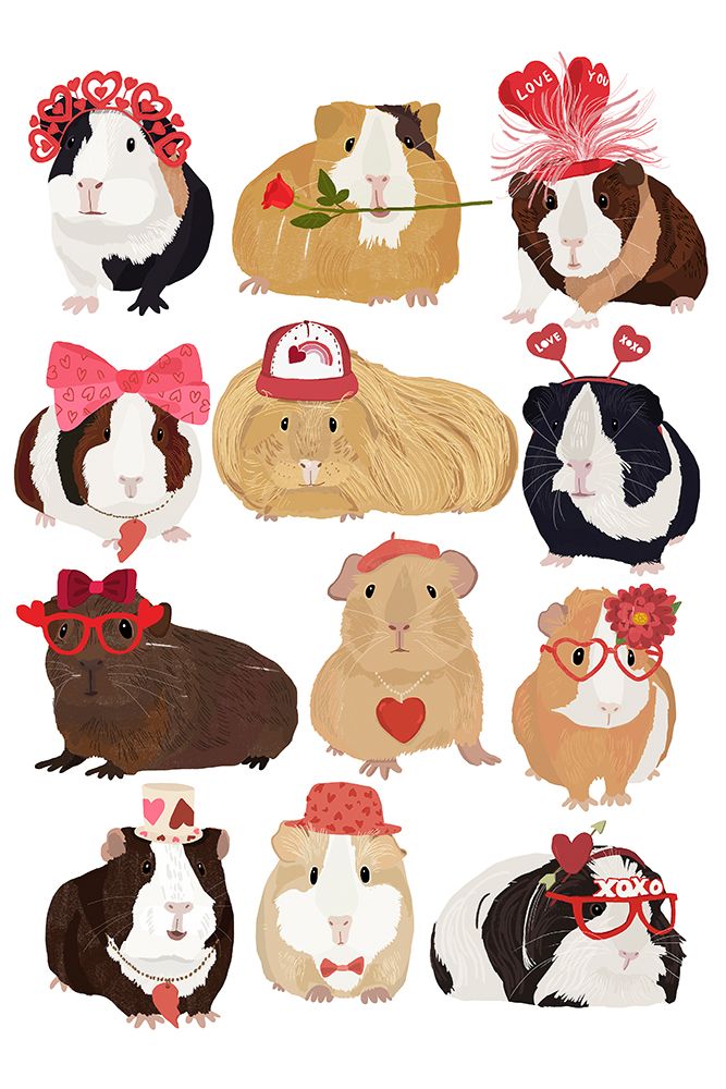 Valentine Pigs art print by Hanna Melin for $57.95 CAD