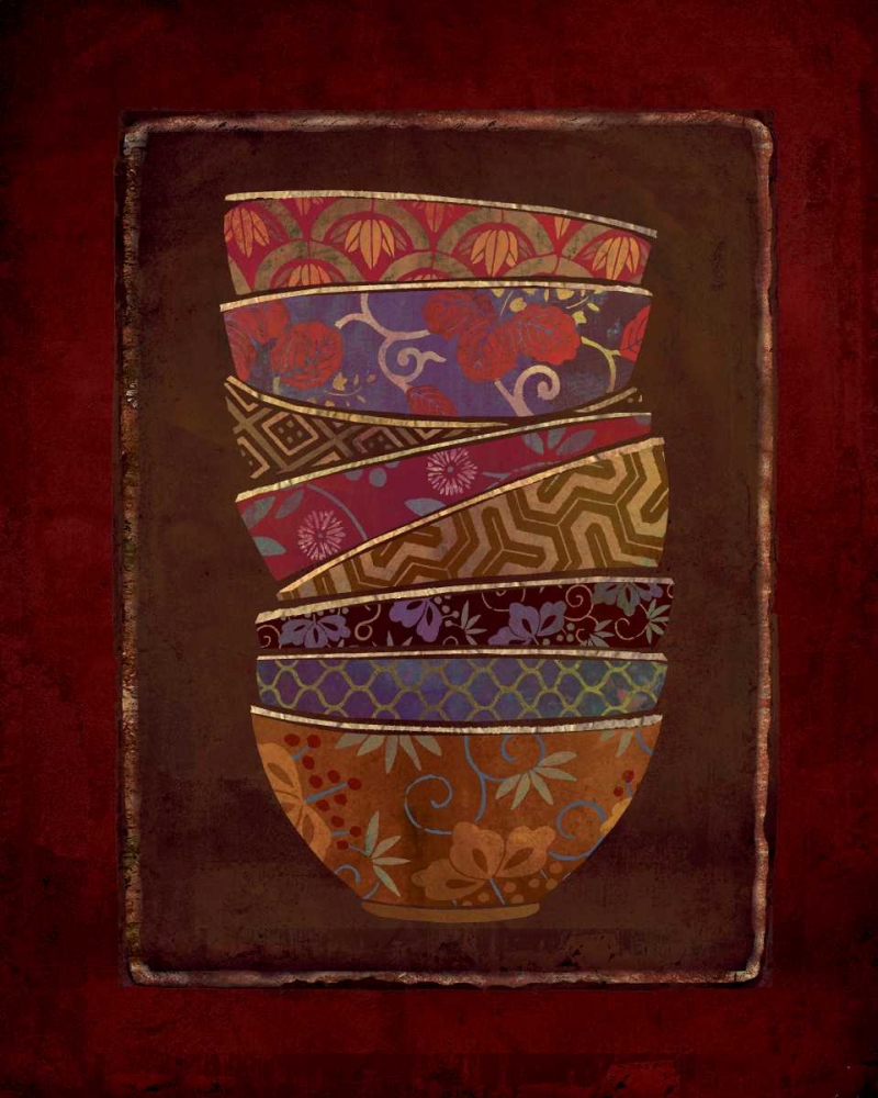 Asian Bowls II art print by Linda Maron for $57.95 CAD