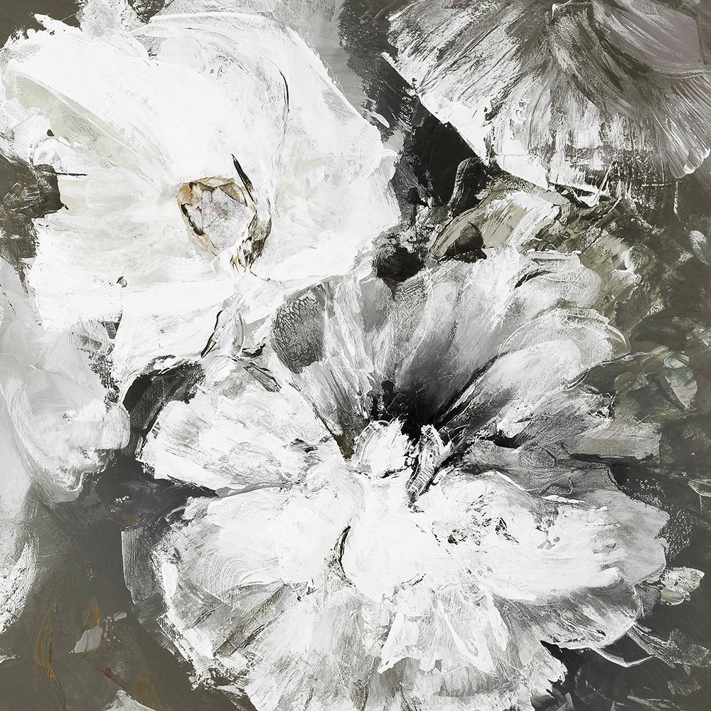 White and Gray Flowers art print by Design Fabrikken for $57.95 CAD