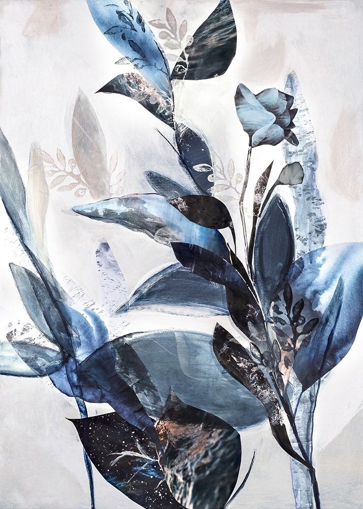 Blue Leaves art print by Design Fabrikken for $57.95 CAD