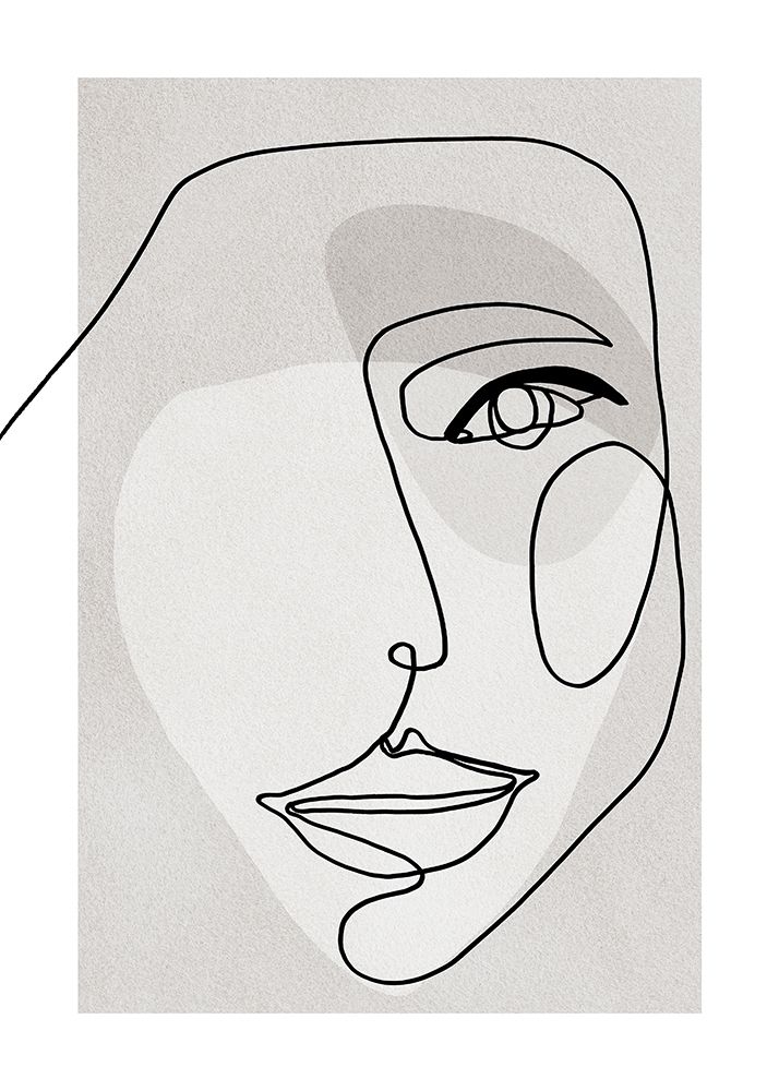 Face Line 3 art print by Design Fabrikken for $57.95 CAD