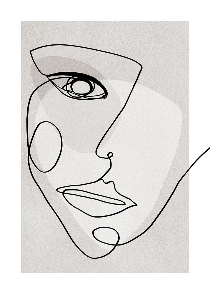 Face Line 4 art print by Design Fabrikken for $57.95 CAD