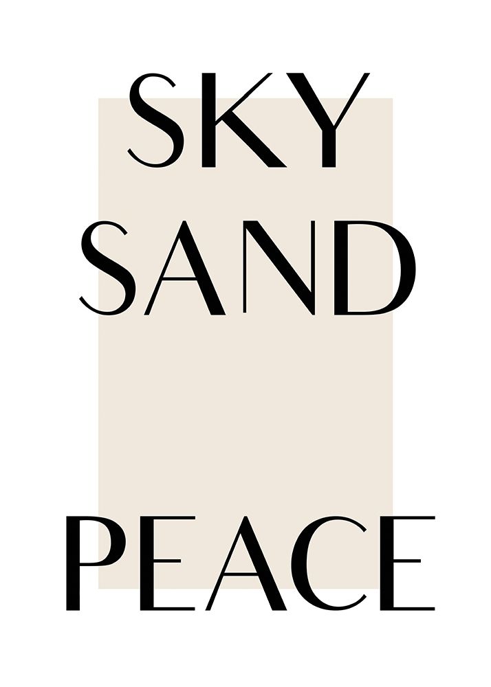 Sky Sand Peace art print by Design Fabrikken for $57.95 CAD
