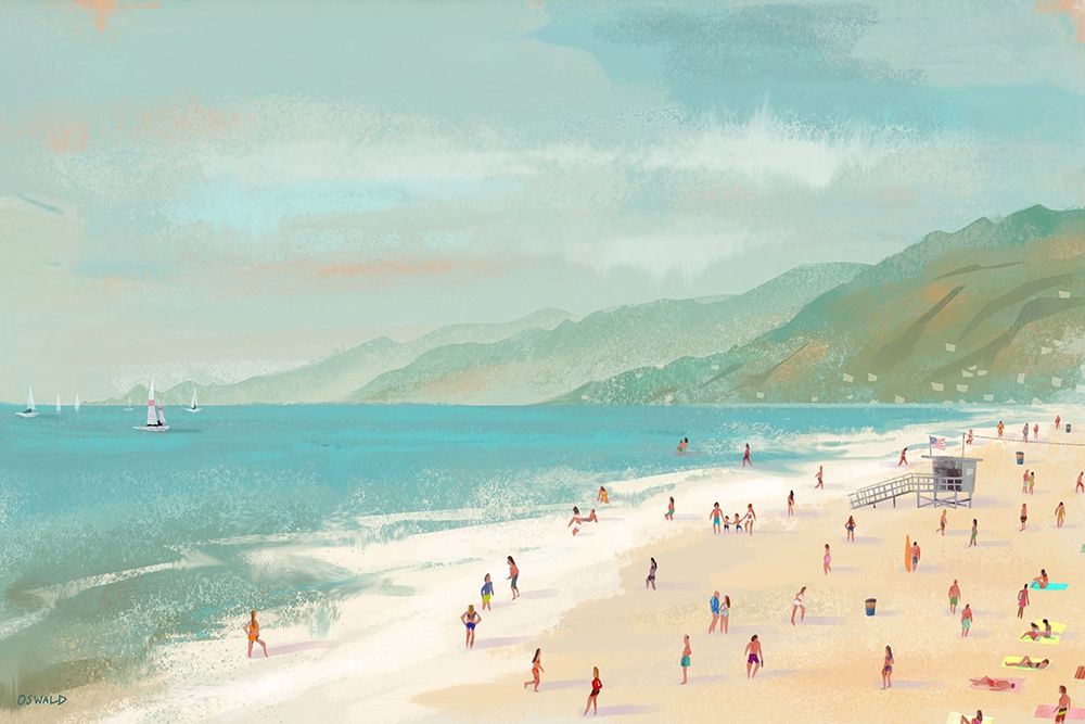 Santa Monica Beach art print by Pete Oswald for $57.95 CAD