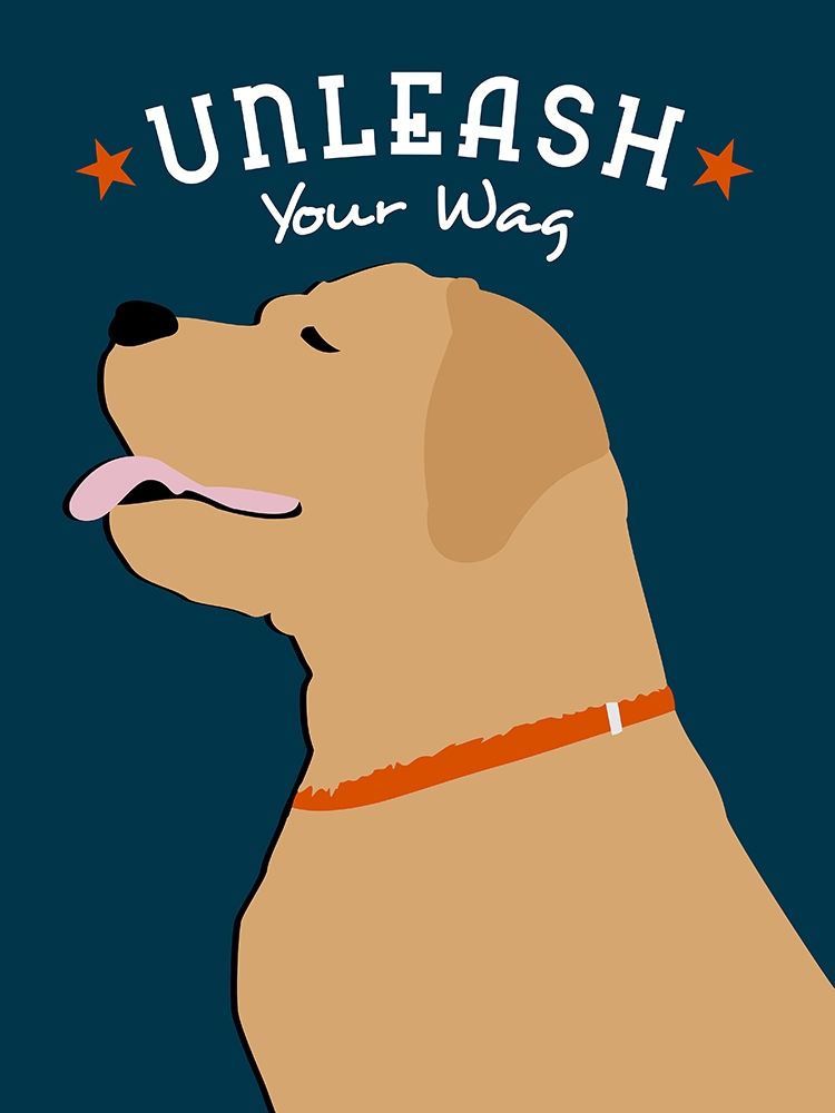 Unleash Your Wag art print by Ginger Oliphant for $57.95 CAD