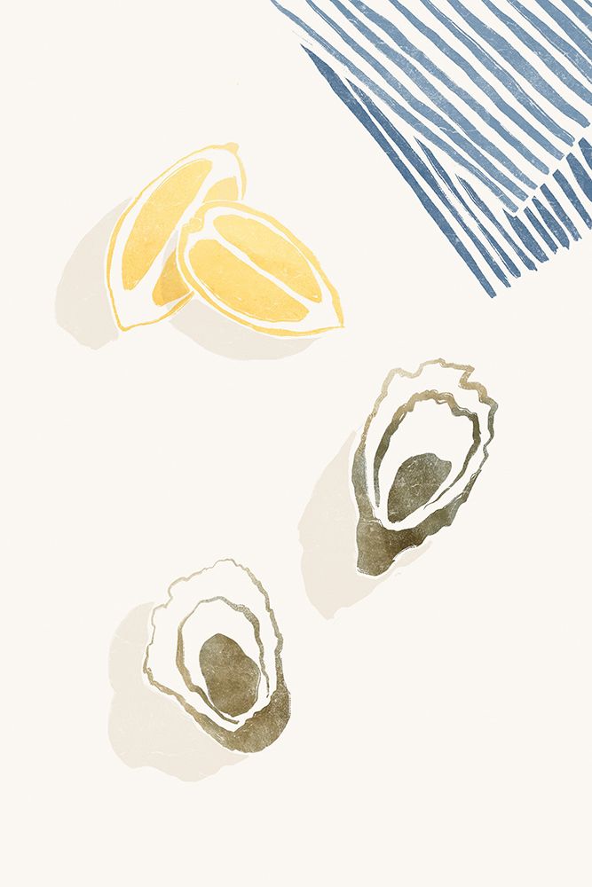 Oysters and Lemons art print by Yuyu Pont for $57.95 CAD