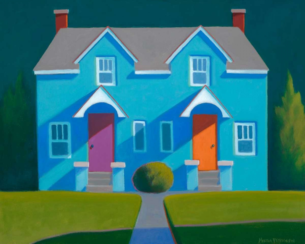 Blue House art print by Martha Pettigrew for $57.95 CAD