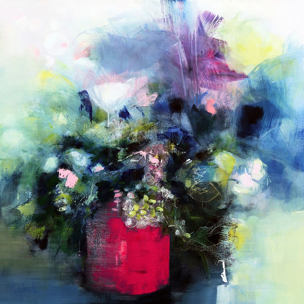 Flowers In a Pink Pot art print by Marianne Quinzin for $57.95 CAD