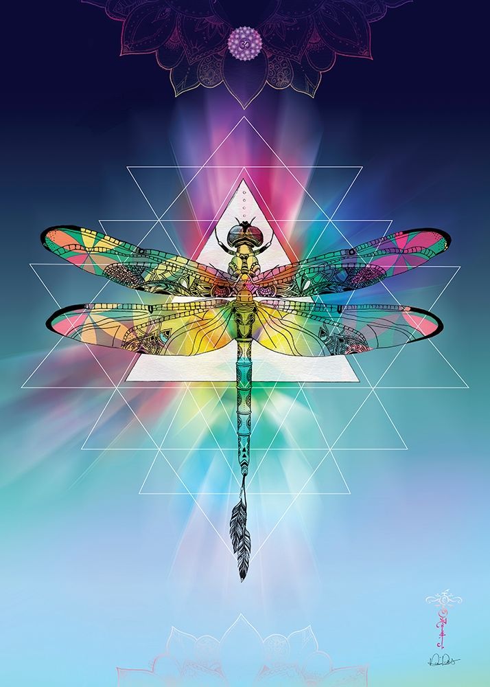 Cosmic Dragonfly art print by Karin Roberts for $57.95 CAD