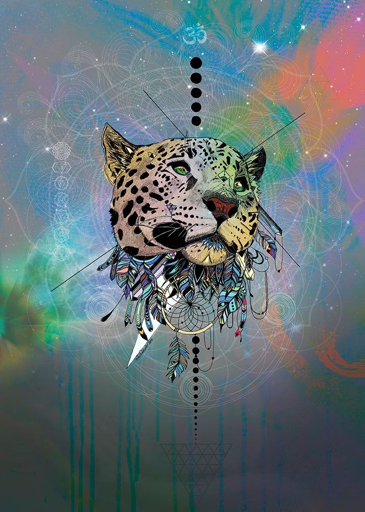 Cosmic Leopard art print by Karin Roberts for $57.95 CAD