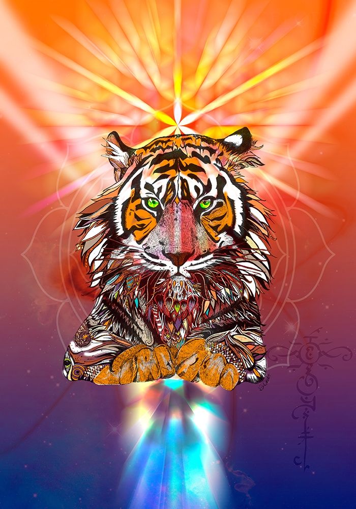 Cosmic Tiger art print by Karin Roberts for $57.95 CAD