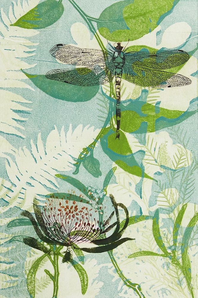 The Elusive Dragonfly and Waratah art print by Trudy Rice for $57.95 CAD