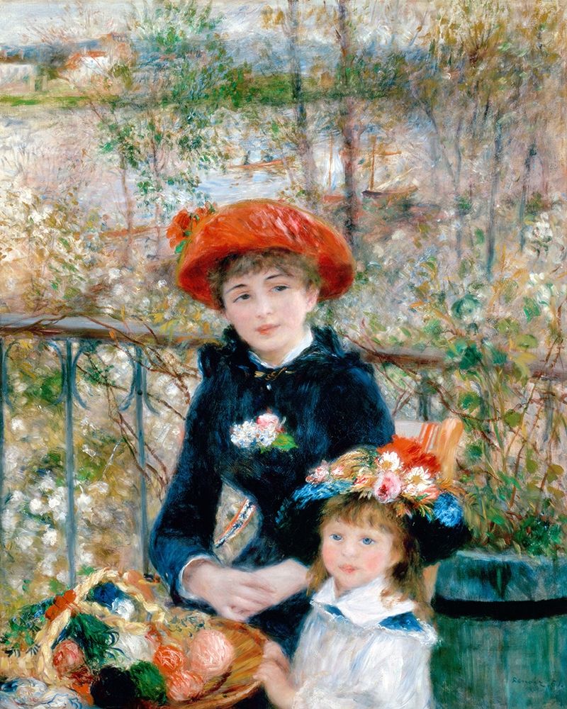 The Two Sisters, On the Terrace, 1881 art print by Pierre-Auguste Renoir for $57.95 CAD