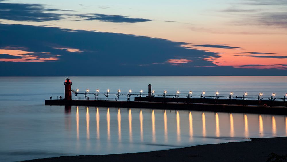South Haven Michigan Lighthouse art print by Adam Romanowicz for $57.95 CAD