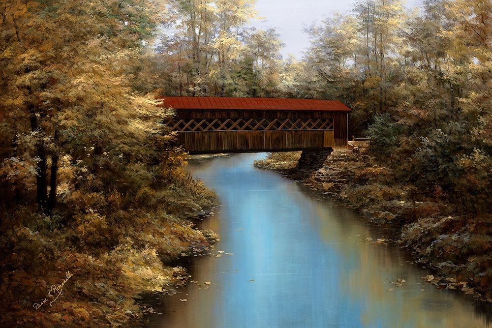 Covered Bridge art print by Diane Romanello for $57.95 CAD