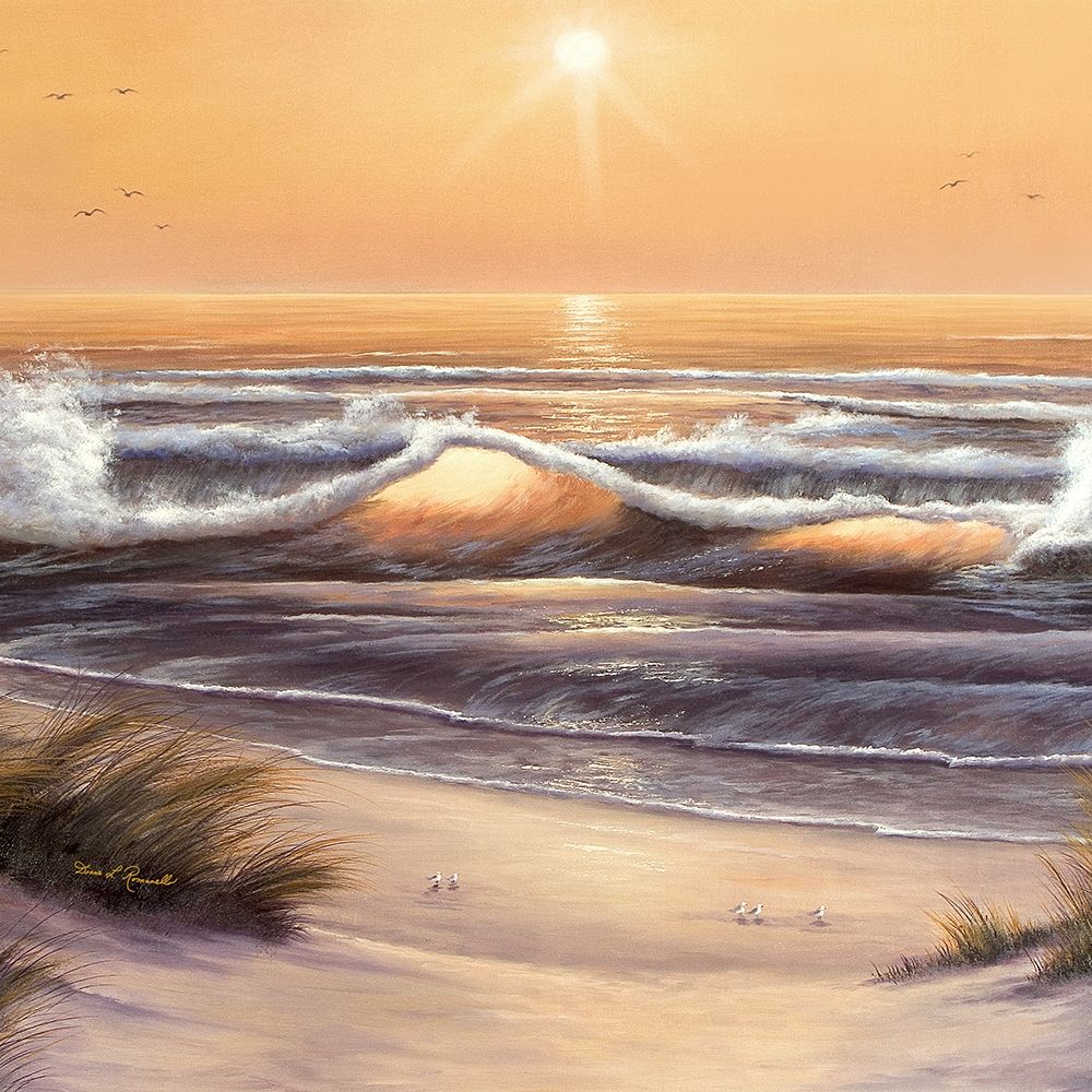 Golden Waves art print by Diane Romanello for $57.95 CAD