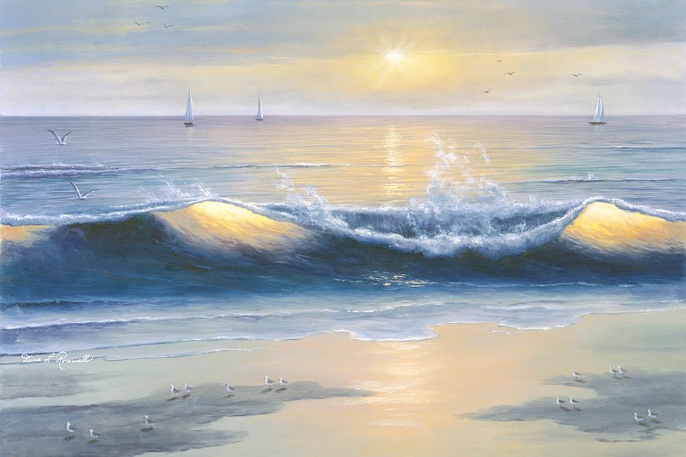 Blue Waves art print by Diane Romanello for $57.95 CAD
