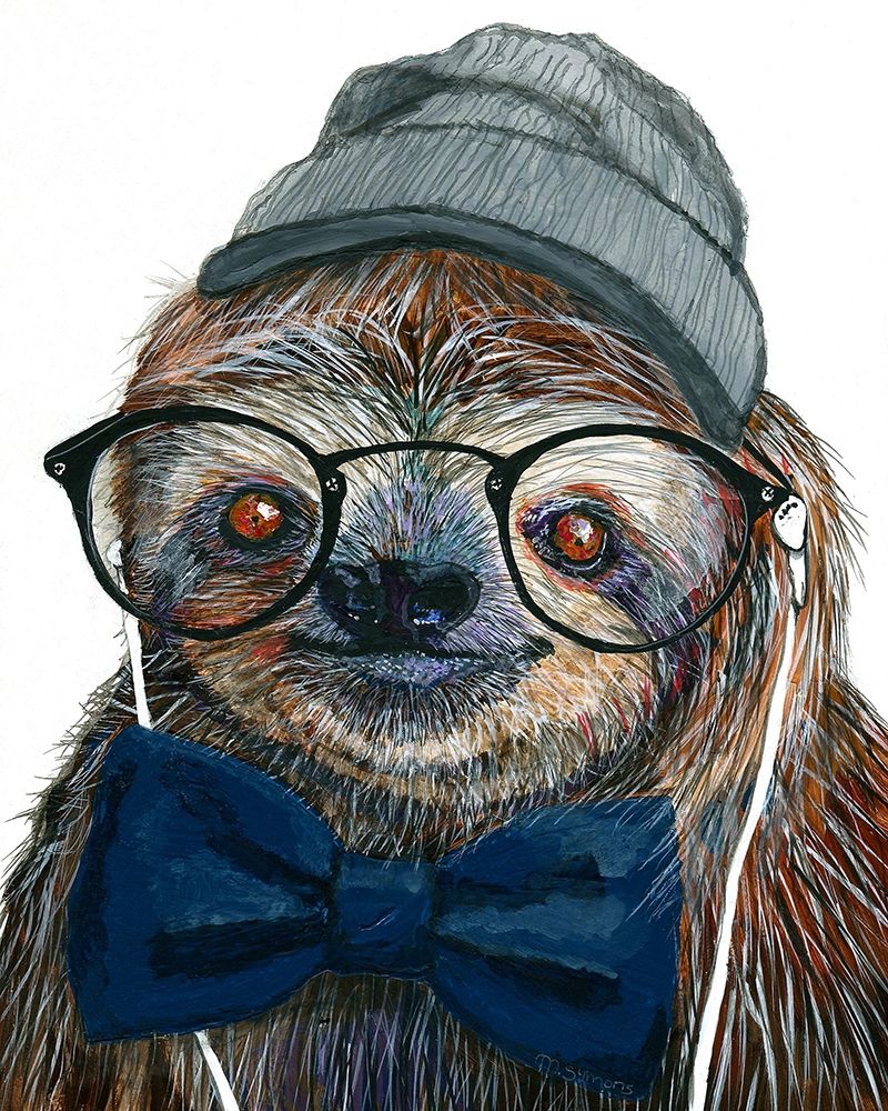 Hipster Sloth art print by Melissa Symons for $57.95 CAD