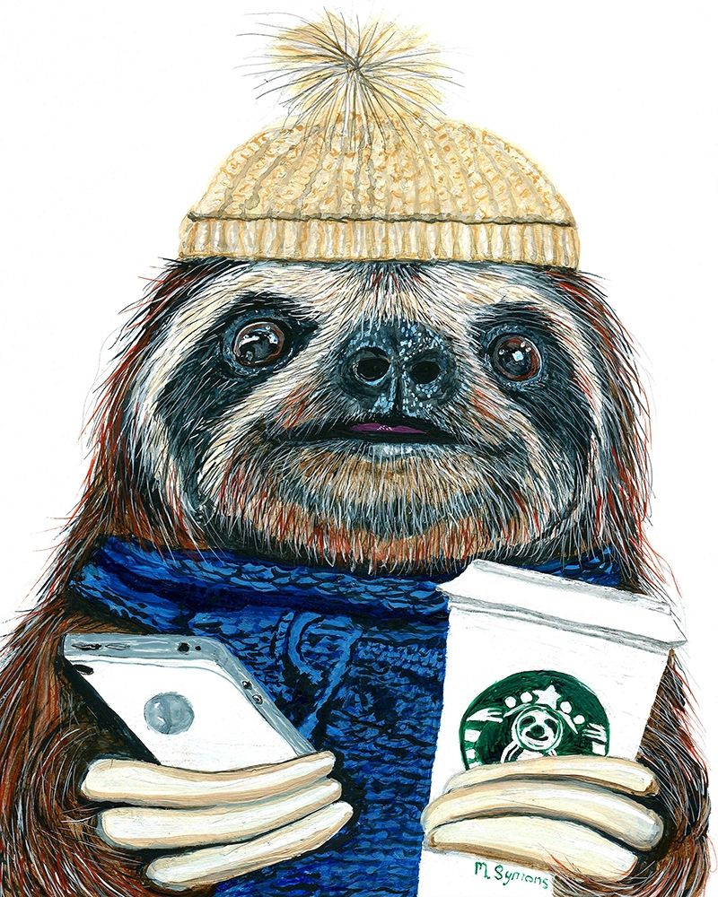 Urban Sloth art print by Melissa Symons for $57.95 CAD