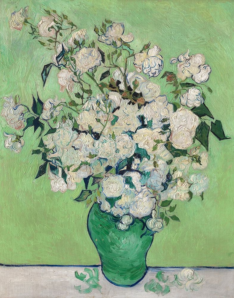 Roses, 1890 (Green Vase) art print by Vincent Van Gogh for $57.95 CAD