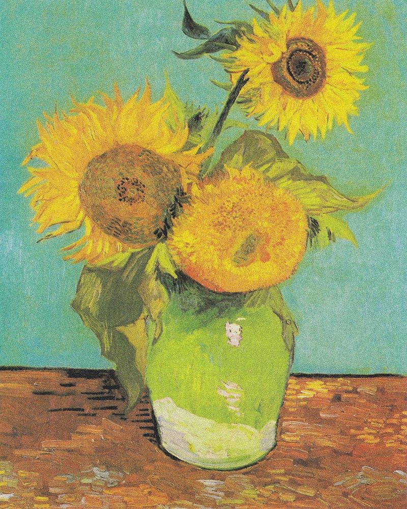 Three Sunflowers in a Vase, 1888 art print by Vincent Van Gogh for $57.95 CAD