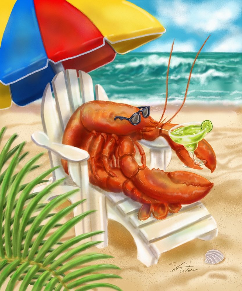 Beach Friends - Lobster art print by Shari Warren for $57.95 CAD