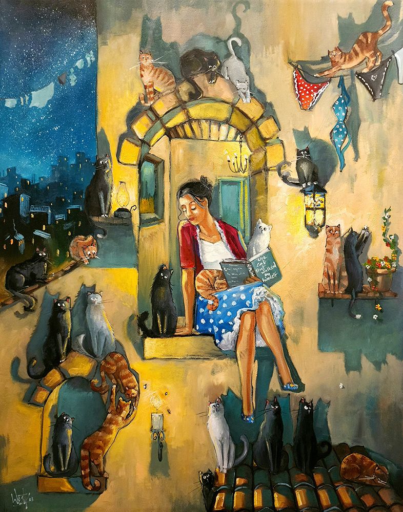 Crazy Cat Lady art print by Ronald West for $57.95 CAD